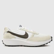 Nike waffle debut trainers in stone & black