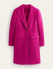 Canterbury Textured Coat Pink Women Boden, Magenta