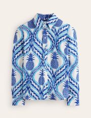 Sienna Linen Shirt Blue Women Boden, Surf The Web, Pineapple Wave