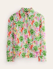 Sienna Linen Shirt Multi Women Boden, Multi, Tropical Paradise