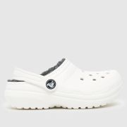 Crocs white classic lined clog Junior sandals