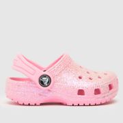 Crocs pale pink classic glitter clog Girls Toddler sandals