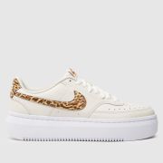 Nike court vision alta trainers in white & beige