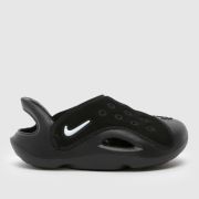 Nike black & white aqua swoosh Toddler sandals
