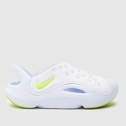 Nike white aqua swoosh Junior sandals