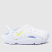 Nike white aqua swoosh Toddler sandals