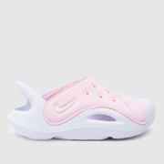 Nike pale pink aqua swoosh Girls Toddler sandals