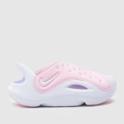 Nike pale pink aqua swoosh Girls Junior sandals