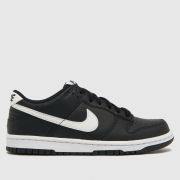 Nike black & white dunk low Youth trainers