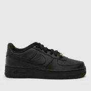 Nike black air force 1 le Youth trainers