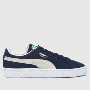 PUMA navy & white suede classic xxi Boys Youth trainers