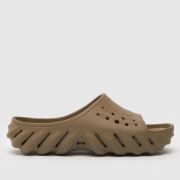 Crocs echo slide sandals in khaki