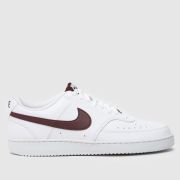 Nike court vision next nature trainers in white & burgundy