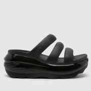 Crocs mega crush triple strap sandals in black