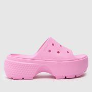 Crocs stomp slide sandals in pink