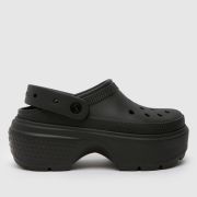 Crocs stomp clog sandals in black