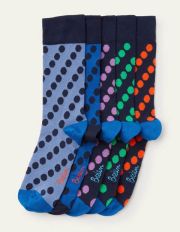 5 Pack Favourite Socks Diagonal Spot Multi Pack Boden, Diagonal Spot Multi Pack