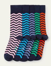 5 Pack Favourite Socks Wave Multi Pack Boden, Wave Multi Pack