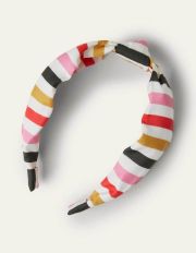 Knotted Headband Formica Pink/Hot Coral Stripe Boden, Formica Pink/Hot Coral Stripe