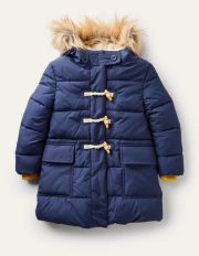 Longline Padded Jacket College Navy Christmas Boden, College Navy