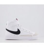 Nike Blazer Mid &apos;77 Kids Trainers White Black Total Orange