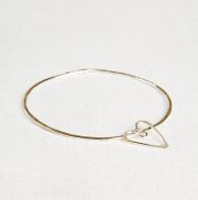 La Jewellery Recycled Silver Love Me Do Bangle