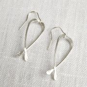 La Jewellery Recycled Silver Kiss me Kate Earrings