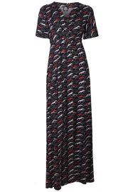 Nancy Dee Gloria Black Luna Printed Maxi Dress