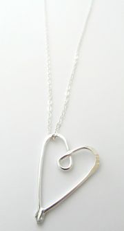 La Jewellery Recycled Petit Love Silver Necklace