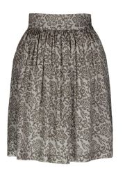 Nancy Dee Sadie Silver Rose Print Skirt