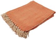 Orange Diamond Cotton Weave Throw