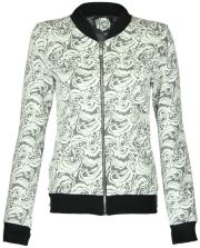 Nancy Dee Luna Floral Motif Bomber Jacket