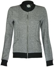 Nancy Dee Luna Classic Herringbone Bomber Jacket