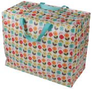 Recycled Jumbo Storage Bag Mid Century Poppy