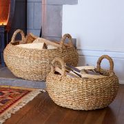 Round Jute Works Baskets - Set of 2