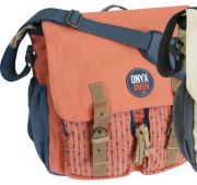 Ramie Leaf & Jute Messenger Bag - Coral