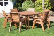 Six Seater Outdoor Circular Table Set