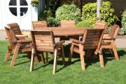 Eight Seater Circular Outdoor Table Set