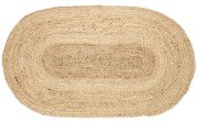 Oval Braided 100% Jute Rug - 90 x 150cm