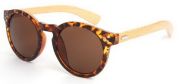 Round Bamboo Sunglasses - Tortoise Shell