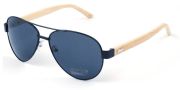 Aviator Bamboo Sunglasses - Black