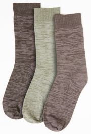 Mens Plain Marl Bamboo Socks - 3 Pack - Size 6-11