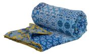 Fairtrade Cotton Voile Tile Print Quilt - 210 x 230cm