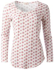 Nomads Organic Long Sleeve PJ Top - Floral Print