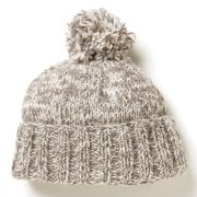 Men's Donegal Bobble Beanie Hat - Grey