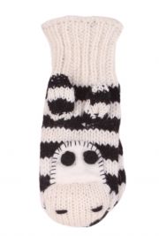 Kid's Fair Trade Zebra Mittens - One Size