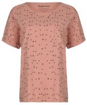 People Tree  Bird Print Short Sleeve Pyjama Top - Pink