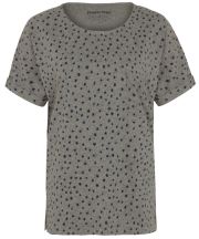 People Tree Stars Print Short Sleeve Pyjama Top - Grey