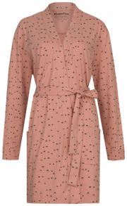 People Tree Bird Print Dressing Gown Robe - Pink