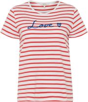 People Tree 'Love' Stripe T-Shirt - Red